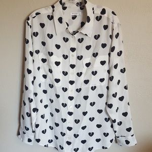 Equipment Broken Hearts Silk Top